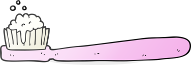 Bir insan tarafından çizilmiş serbest çizim diş fırçası.