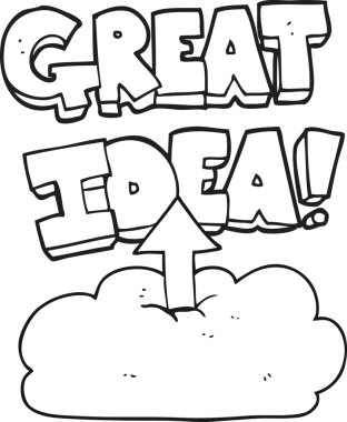 Bir insan tarafından çizilen buluta serbest çizim siyah beyaz çizgi film yükleme