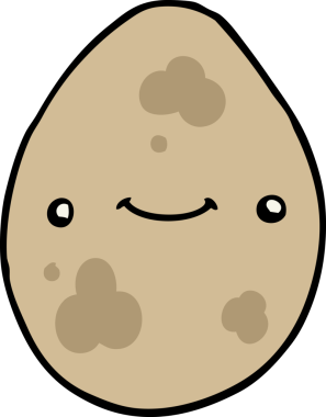 bir insan tarafından çizilmiş karikatür yumurtası