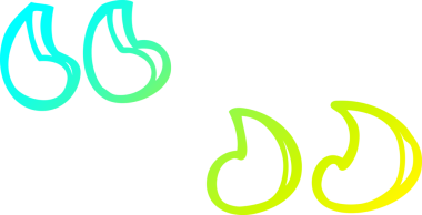 Bir insan tarafından çizilmiş bir karikatür tırnak işareti.