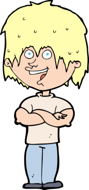 Bir insan tarafından çizilmiş mutlu bir adam.