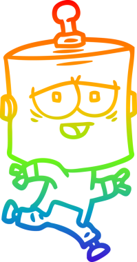 gökkuşağı gradyan çizgisi bir insan tarafından çizilmiş robot çizgi