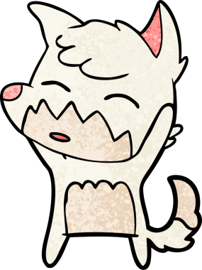 bir insan tarafından çizilmiş tilki çizgi filmi