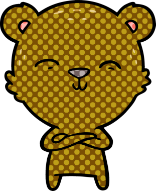 Bir insan tarafından çizilmiş bir çizgi film karakteri.