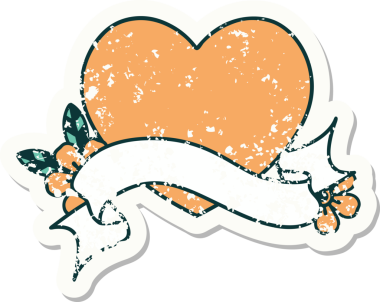 Bir insan tarafından çizilmiş eski bir kalp amblemi.