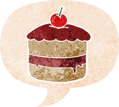 Bir insan tarafından çizilmiş, grunge dertli retro tarzı konuşma baloncuklu çizgi film pastası.