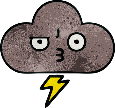 Bir insan tarafından çizilmiş fırtına bulutunun retro grunge deseni.