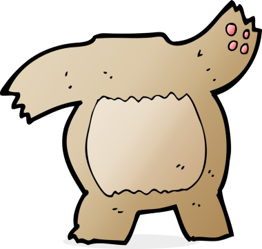 bir insan tarafından çizilmiş karikatür ayısı vücudu (karıştırın ve eşleştirin veya kendi fotoğraflarını ekleyin)