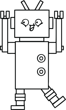 Bir insan tarafından çizilmiş robot çizimi