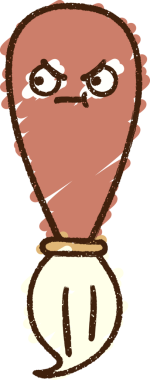 Bir insan tarafından çizilmiş Boya Fırçası Tebeşiri