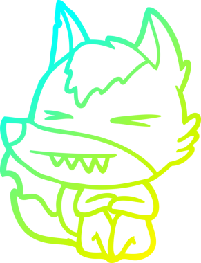 Bir insan tarafından çizilmiş kızgın bir kurt çizgi filmi.