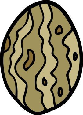 Bir insan tarafından çizilmiş karalama badem fıstığı.