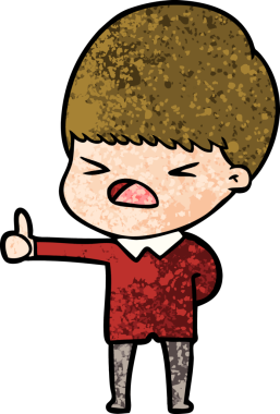 Çizgi film bir insan tarafından çizilmiş stresli adam