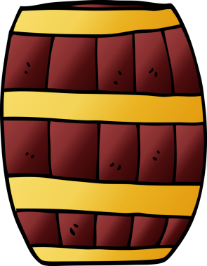 Bir insan tarafından çizilmiş bir fıçının karalaması.