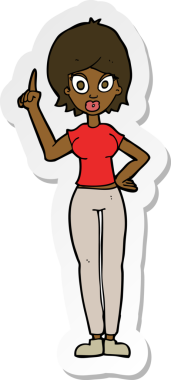 Çizgi filmdeki bir kadının bir insan tarafından çizilen...