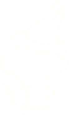 Bir insan tarafından çizilen Noel Maymun Tebeşiri