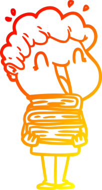 Bir insan tarafından çizilmiş mutlu bir adamın çizgi çizimi.