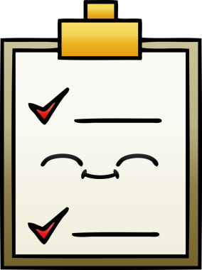 Bir insan tarafından çizilmiş bir kontrol listesinin gölgelendirilmiş çizimi