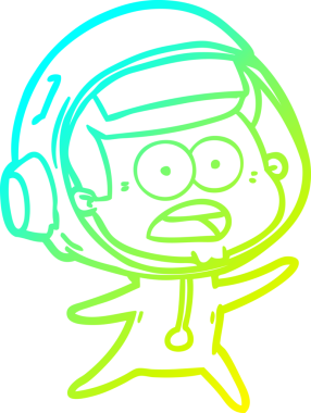 Bir insan tarafından çizilen soğuk gradyan çizgi çizimi bir astronotu şaşırttı.