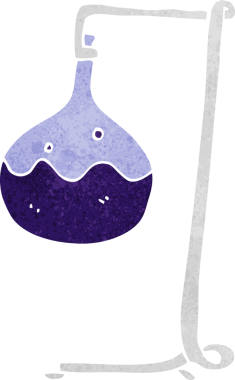 bir insan tarafından çizilmiş karikatür bilim deneyi