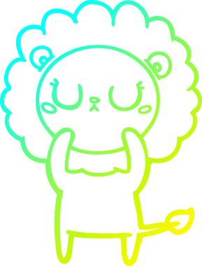 Bir insan tarafından çizilmiş karikatür aslanı çizimi.