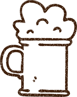 Bir insan tarafından çizilen köpüren Tankard Kömür Çizimi