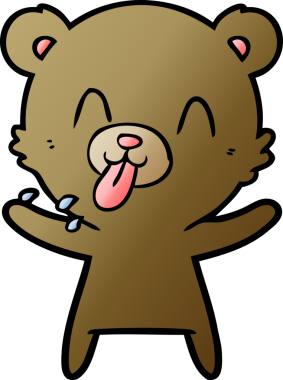 Bir insan tarafından çizilmiş bir çizgi film karakteri.