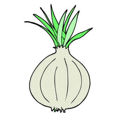 Bir insan tarafından çizilmiş serbest çizim soğan.