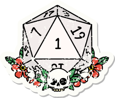 Doğal bir zarın grunge sticker 'ı bir insan tarafından çizilmiş çiçek elementleriyle yuvarlanıyor.