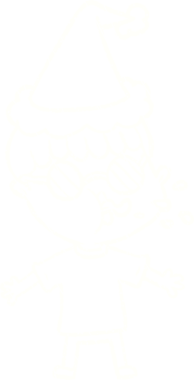 Bir insan tarafından çizilen Noel Çocuğu Tebeşiri