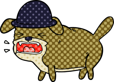 Bir insan tarafından çizilmiş köpek havlaması.