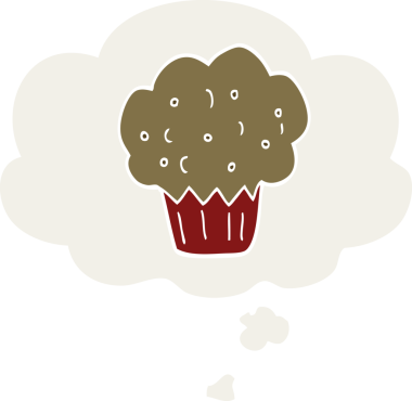 Düşünce baloncuklu çizgi film keki insan tarafından çizilmiş.