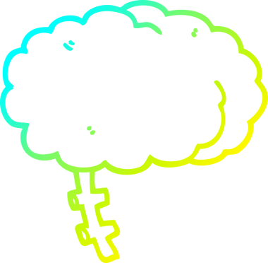 Bir insan tarafından çizilmiş bir karikatür beyin çizimi.