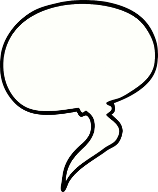 bir insan tarafından çizilmiş karalama konuşma balonu