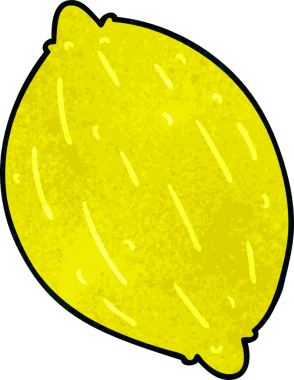 bir insan tarafından çizilmiş limonun desenli çizimi