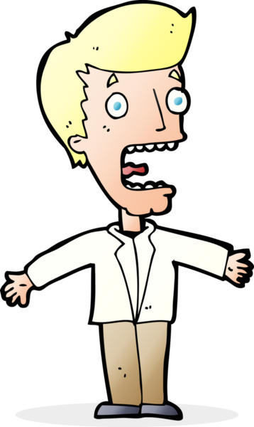 Bir insan tarafından çizilmiş çığlık atan bir adam.