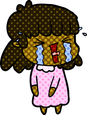 Bir insan tarafından çizilmiş karikatür kadın.