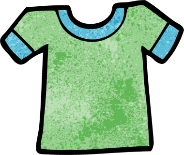 Bir insan tarafından çizilmiş karikatür tişörtü