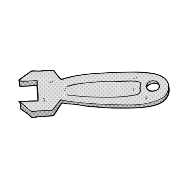 Bir insan tarafından çizilmiş serbest çizgi film anahtarı.