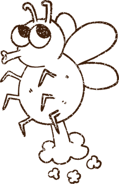 Bir insan tarafından çizilen İğrenç Sinek Kömürü