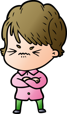 Bir insan tarafından çizilmiş, hayal kırıklığına uğramış bir kadın.