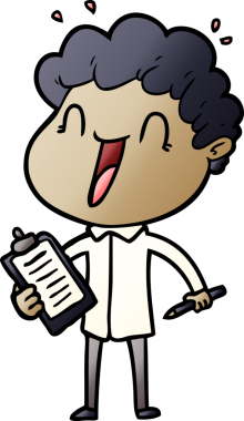 Bir insan tarafından çizilmiş mutlu bir adam.