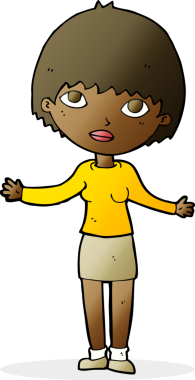 Bir insan tarafından çizilmiş omuz silken bir karikatür kadın.