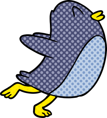 Bir insan tarafından çizilen penguen atlayışı