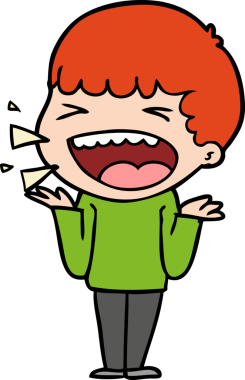 Bir insan tarafından çizilmiş gülen adam.