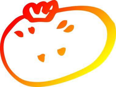 Bir insan tarafından çizilmiş turuncu turuncu çizgi.