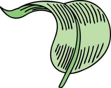 Bir insan tarafından çizilmiş garip bir çizgi film yaprağı.