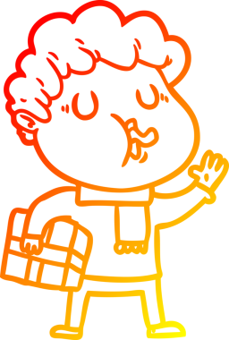 Bir insan tarafından çizilmiş, çizgi film karakteri.