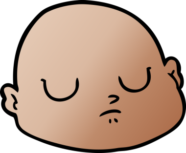 bir insan tarafından çizilmiş kel bir adam.