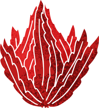 Bir insan tarafından çizilmiş garip bir karikatür deniz yosunu.